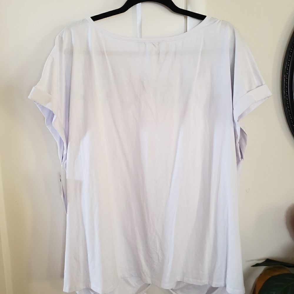 Single Thread Eyelet Embroidered Short Sleeve Top - Picture 7 of 7